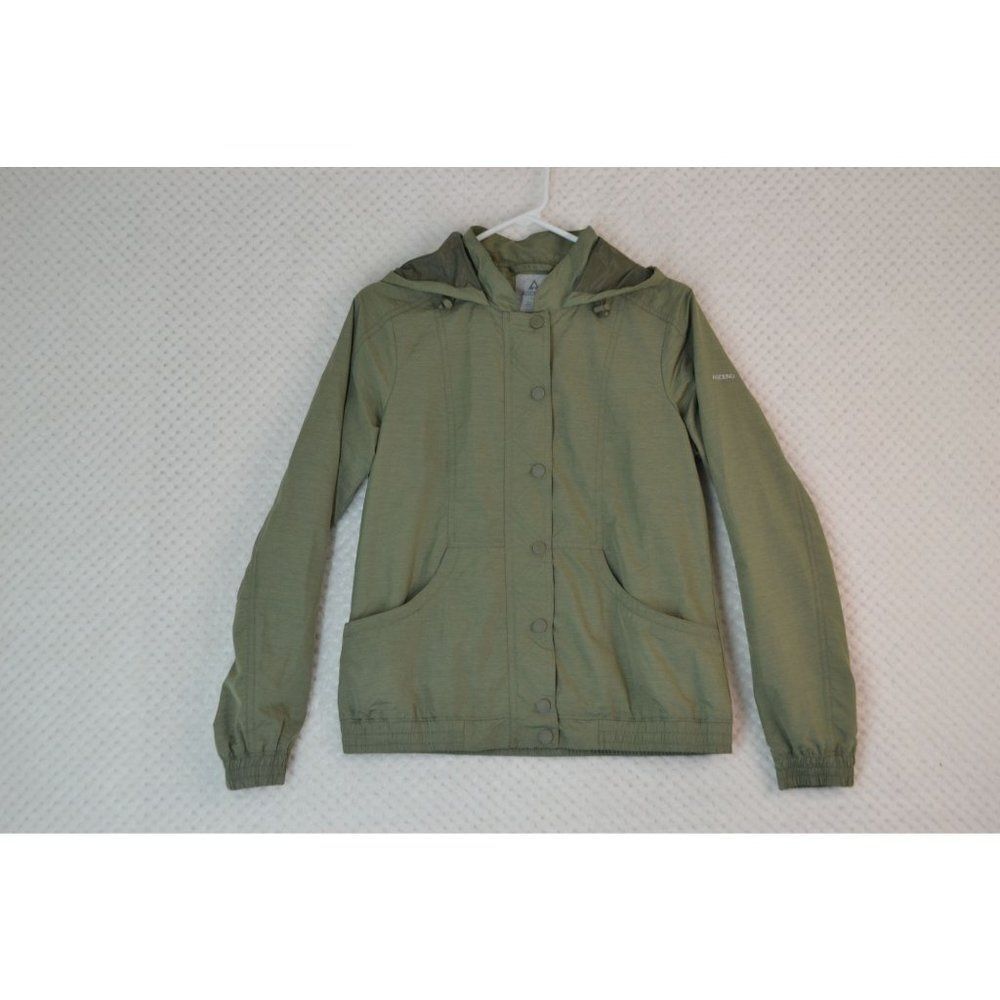 Ascend Women's Small Green Lightweight Full Zip Windbreaker Jacket